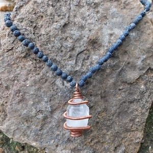 Clear quartz necklace